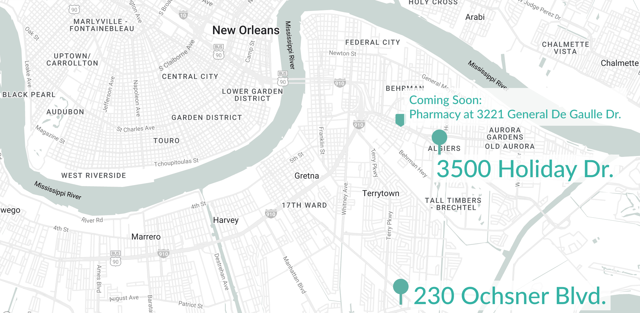 St Thomas Westbank locations in 2024